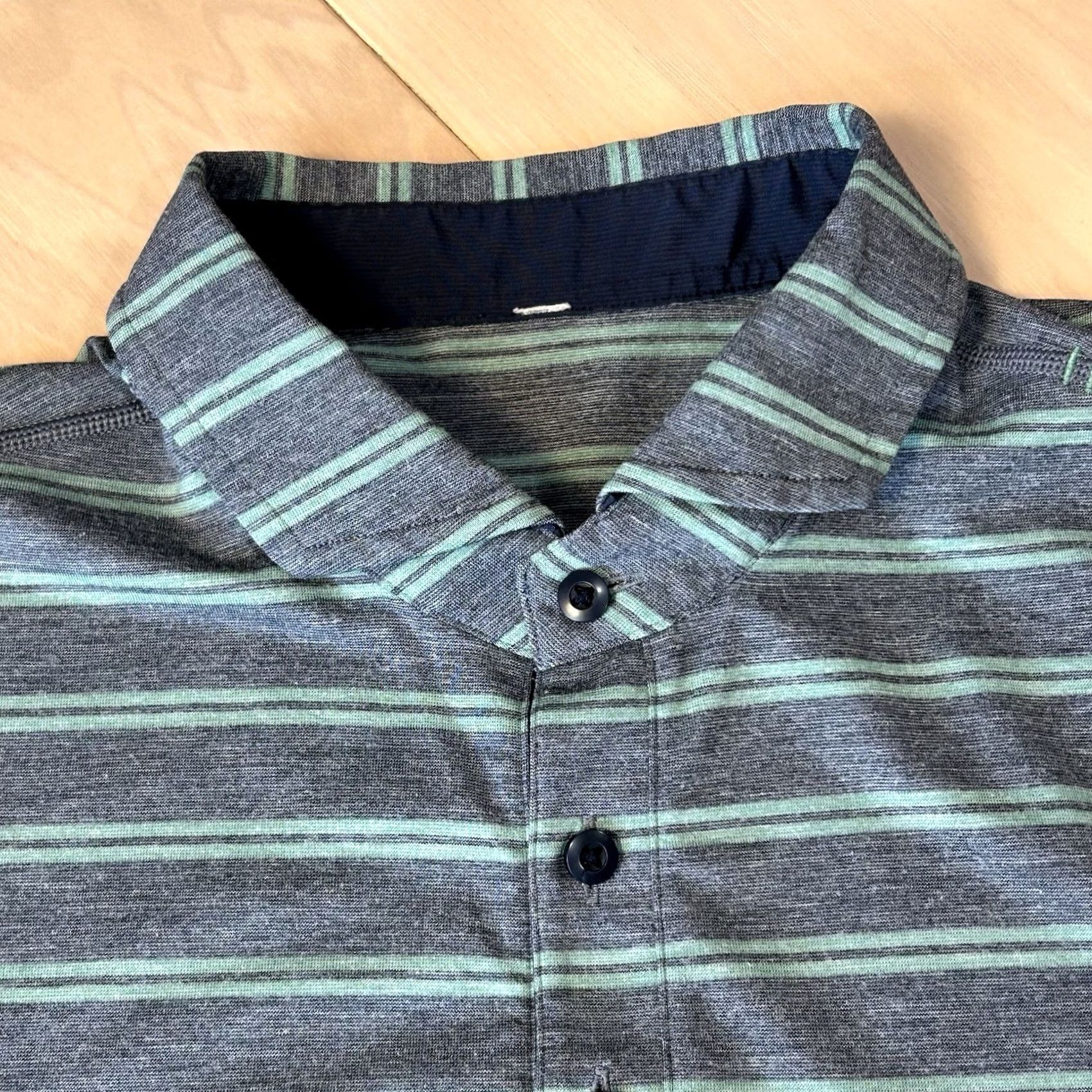 Lululemon Lululemon Propel Polo Striped Shirt Short Sleeve Men’s Medium Size US M / EU 48-50 / 2 - 4 Thumbnail