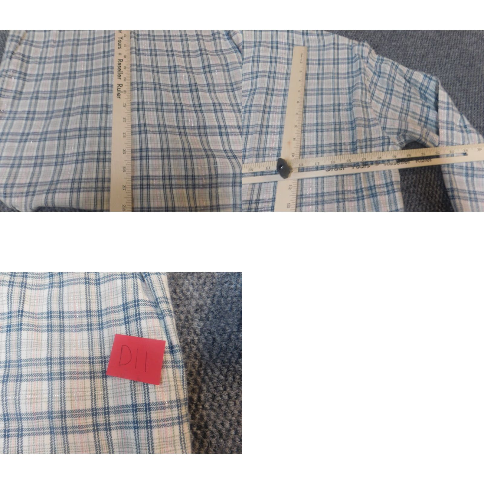 Vintage Krazy Kat Womens Shirt Medium plaid flowers button down Size M / US 6-8 / IT 42-44 - 8 Thumbnail
