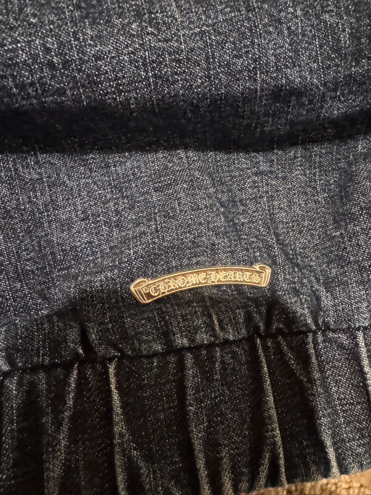 Chrome Hearts Chrome hearts cemetery cross patch denim half zip jacket L Size US L / EU 52-54 / 3 - 8 Thumbnail