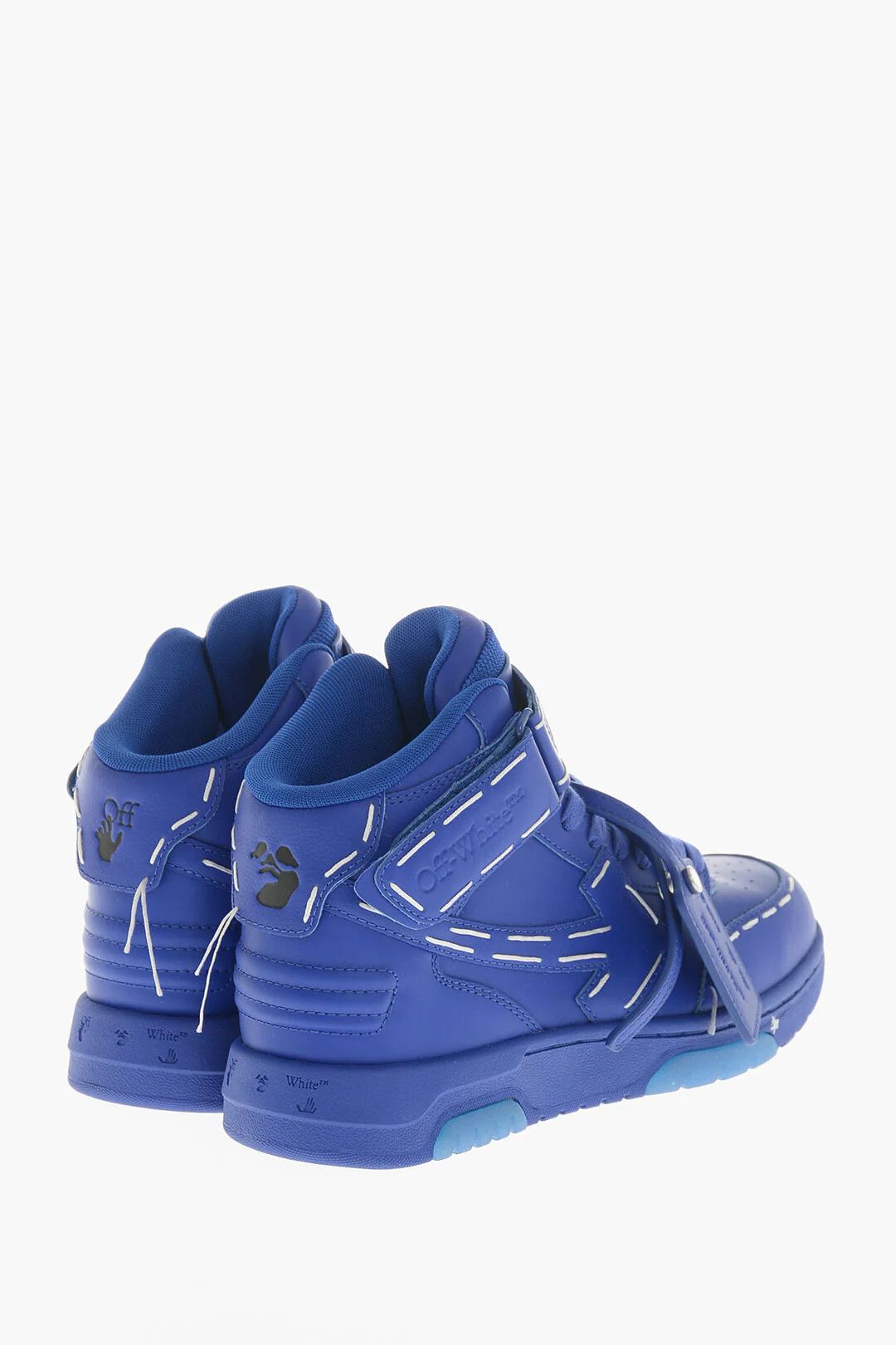Off-White og1mm0426 Hi-Top Leather Sneakers in Blue Size US 6 / IT 36 - 2 Thumbnail