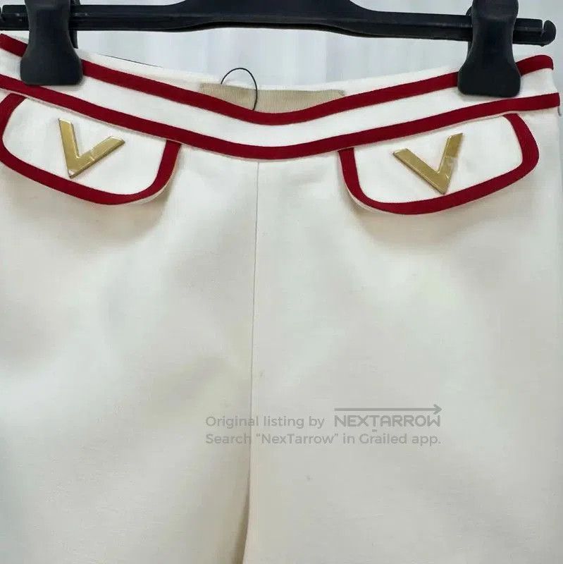 Valentino Valentino Summer White Wool Logo Shorts . Size 27" / US 4 / IT 40 - 3 Thumbnail