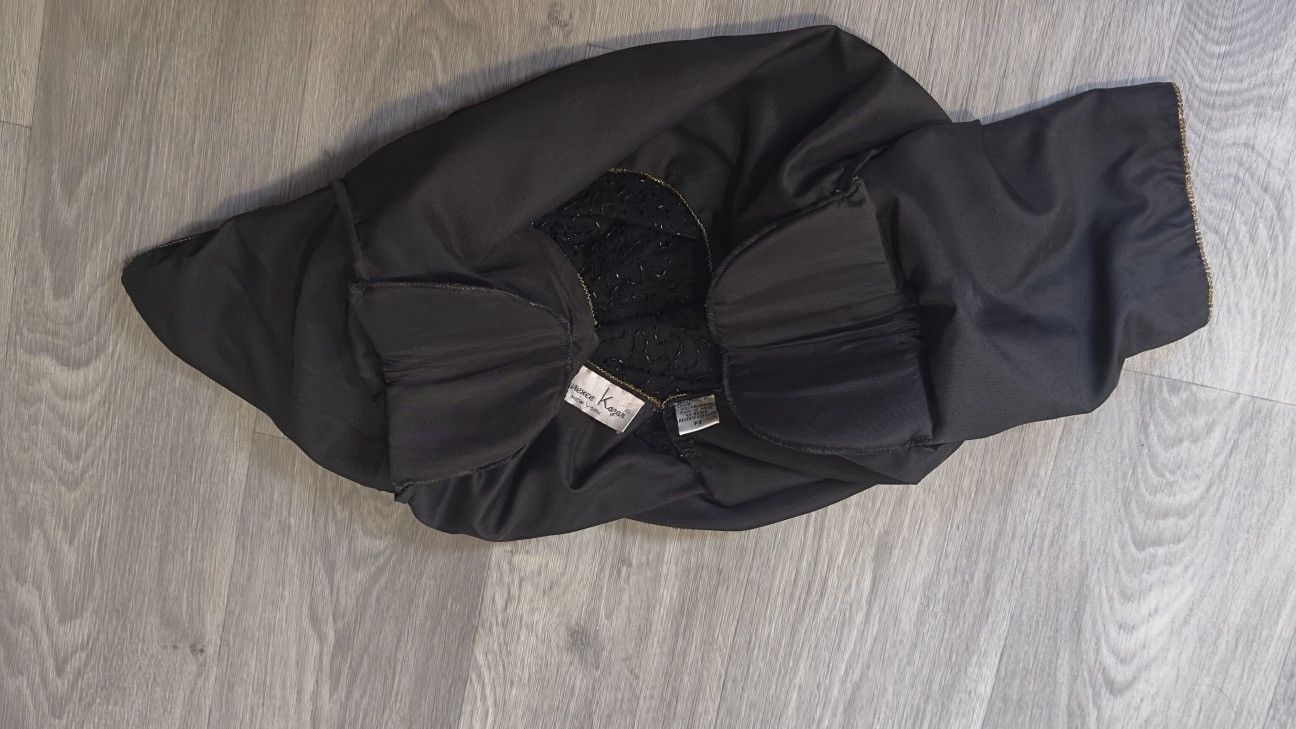 Vintage Silk Vintage Lawrence Kazar black and gold beaded top Size XS / US 0-2 / IT 36-38 - 8 Thumbnail