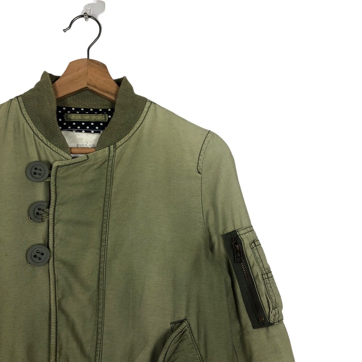 MOUSSY 🔥Cropped Biker Jacket Military Design Moussy Japan Made Size US S / EU 44-46 / 1 - 6 Thumbnail