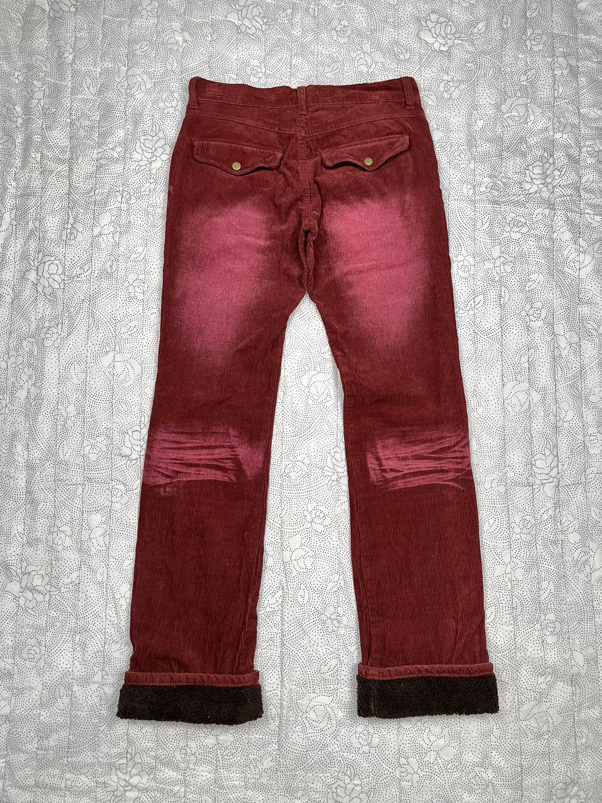 LOWBOX Distressed Corduroy Pants Lowbox Japanese Brand Size US 30 / EU 46 - 7 Thumbnail