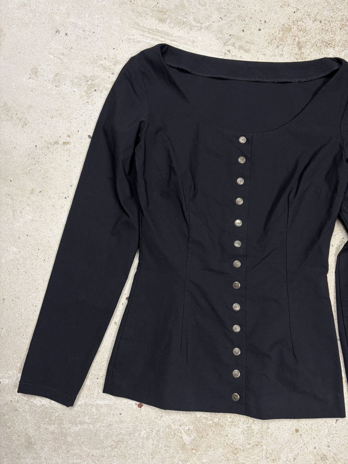 Dolce & Gabbana Vintage Early 90s Dolce & Gabbana Light Black Blazer Jacket Size S / US 4 / IT 40 - 5 Thumbnail