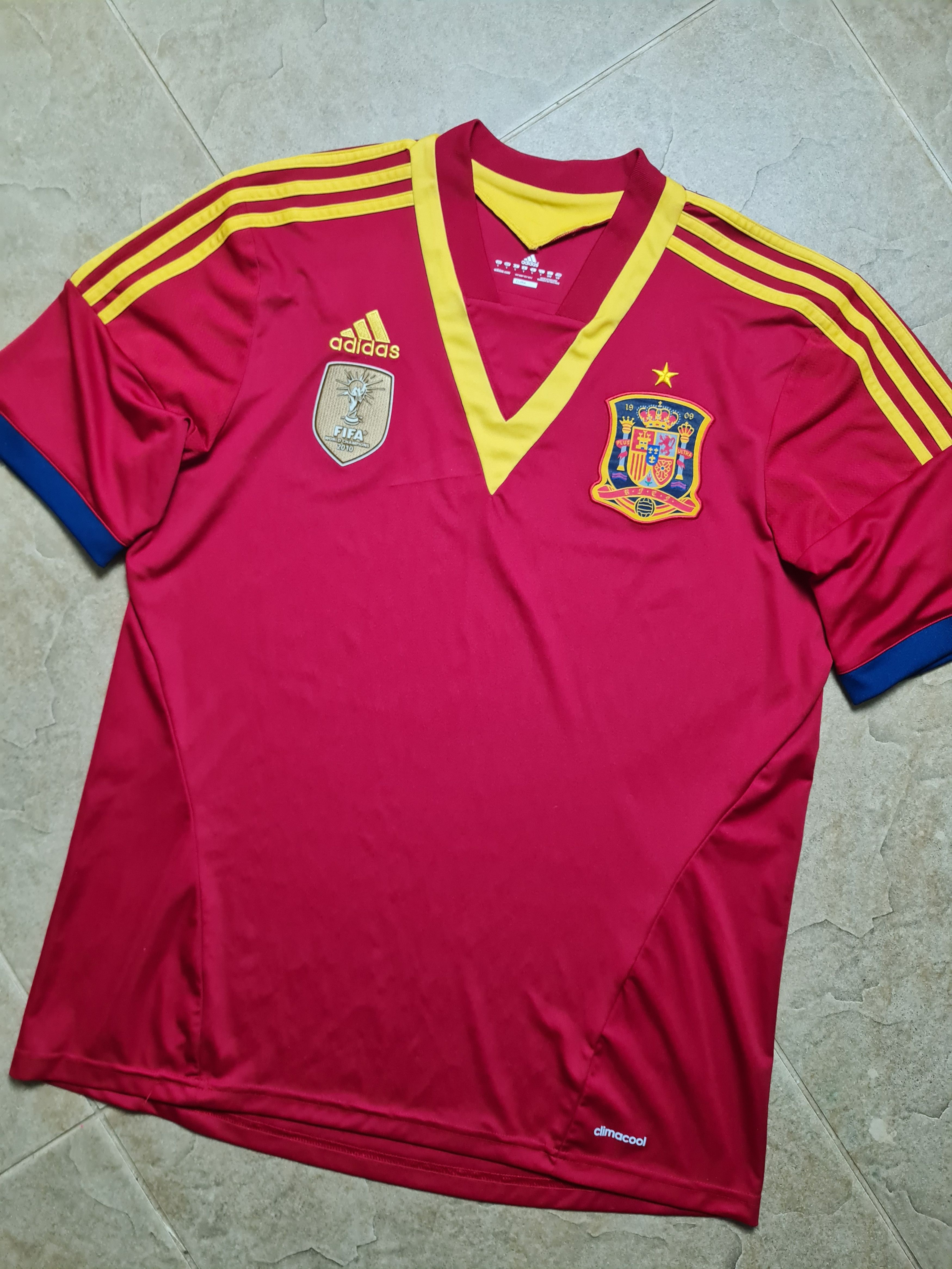 Adidas Spain World Cup 2012/13 Adidas shirt Camiseta Espana X53272 Size US L / EU 52-54 / 3 - 13 Thumbnail