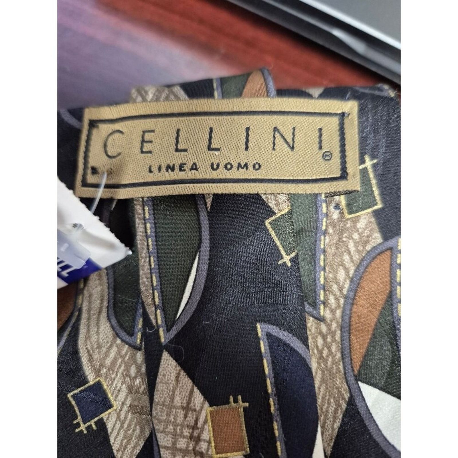 BENVENUTO. Vintage Cellini Linea Uomo Silk Tie With Abstract Geometric Size ONE SIZE - 3 Thumbnail