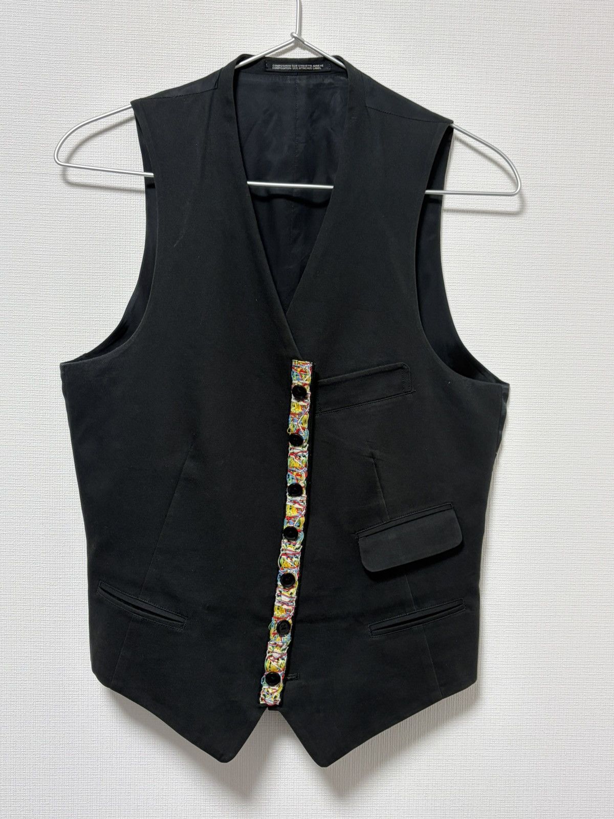 Yohji Yamamoto Yohji yamamoto pour homme multi color stitch vest Size US M / EU 48-50 / 2 - 1 Thumbnail