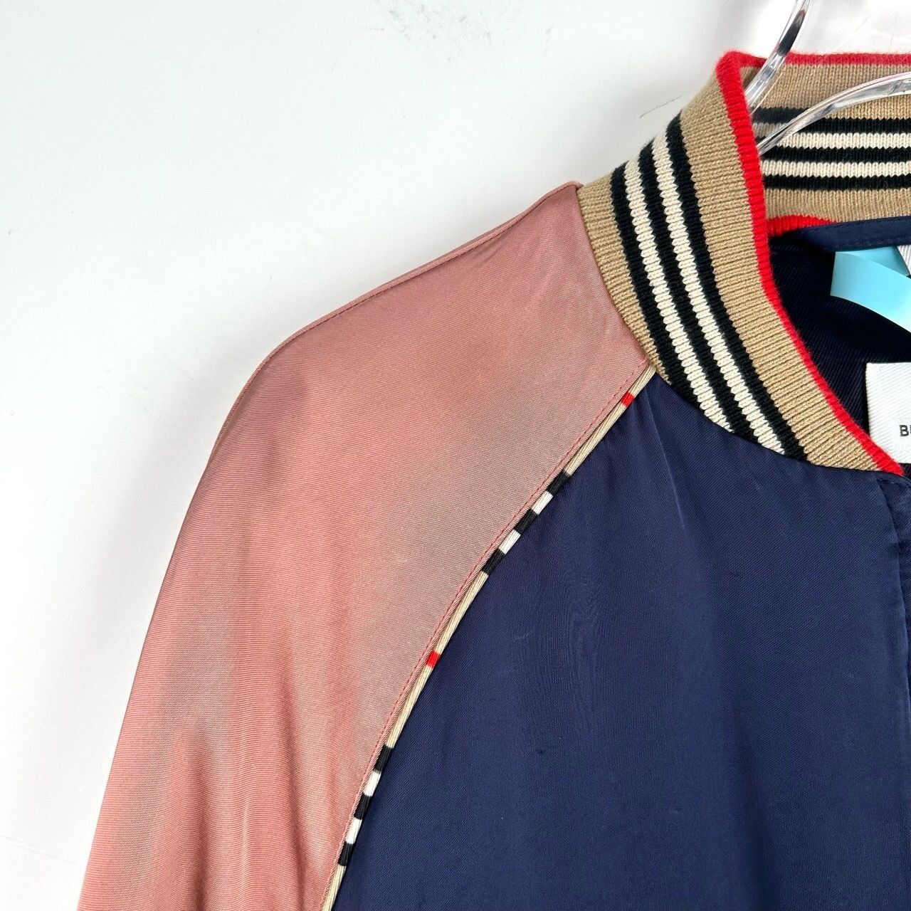 Burberry Burberry Logo Color-Blocked Nylon Baseball Jacket with Zip, Size US S / EU 44-46 / 1 - 7 Thumbnail