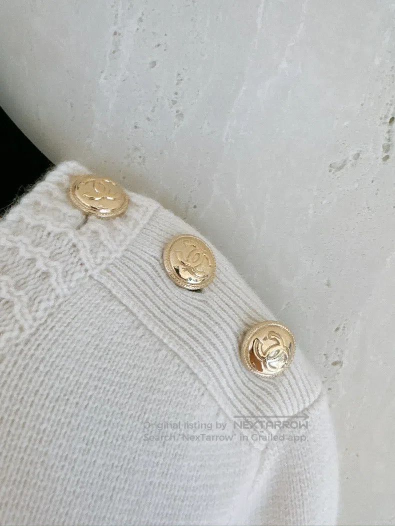 Chanel Chanel 20K Equestrian Series White Cashmere Sweater Size XXS / US 00 / IT 34 - 5 Thumbnail