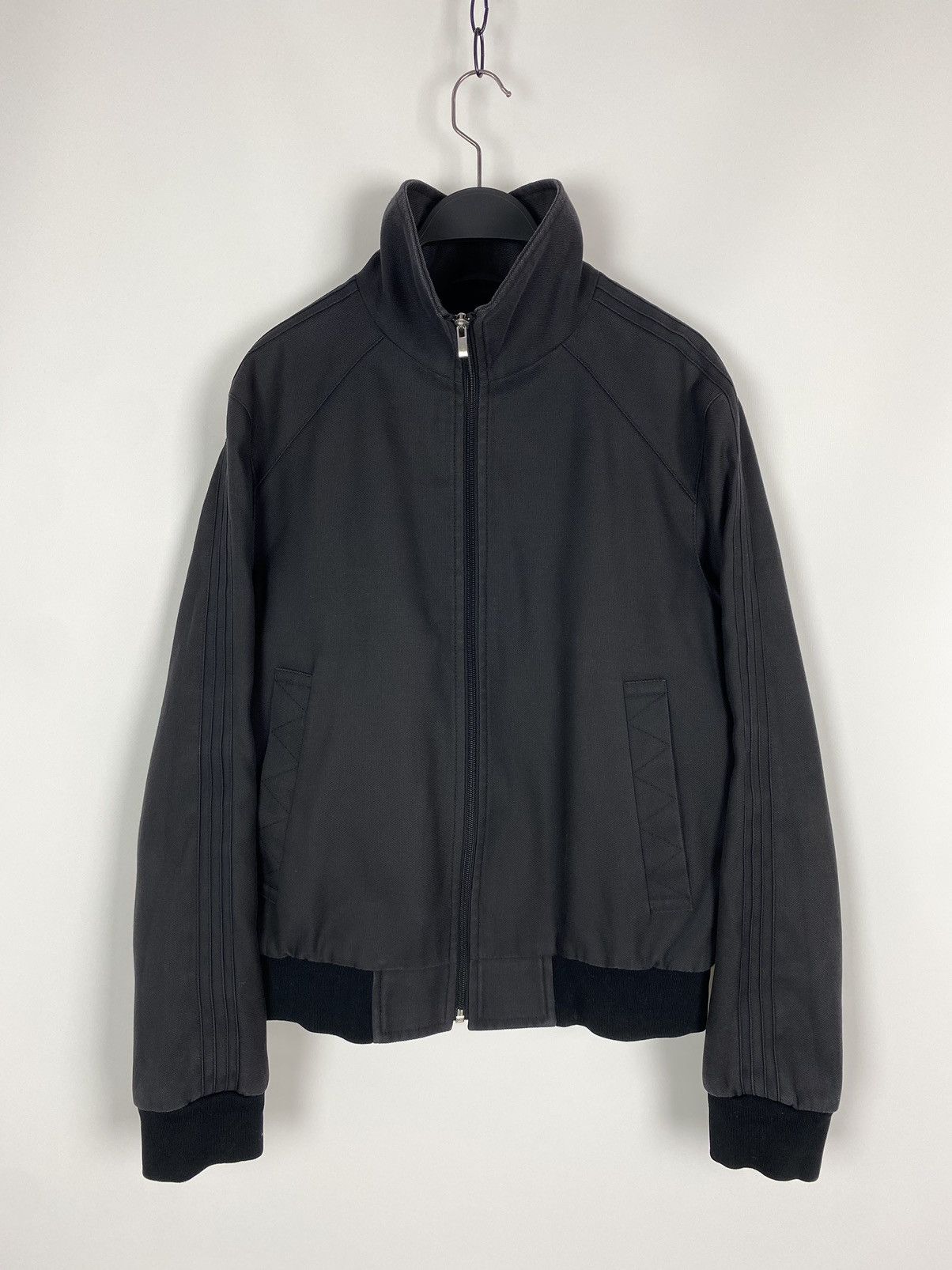 Hugo Boss Y2K Hugo Boss Washed Grey Combined Cotton Zip Up Jacket Size US M / EU 48-50 / 2 - 1 Thumbnail