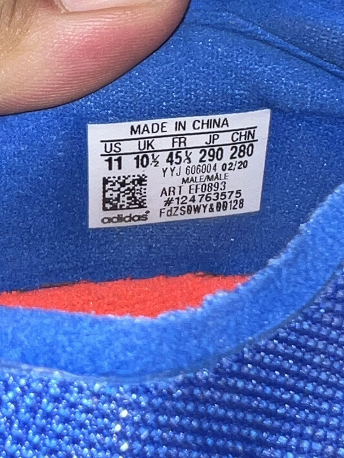 Adidas UltraBoost 20 Glory Blue size 11 Size US 11 / EU 44 - 10 Thumbnail