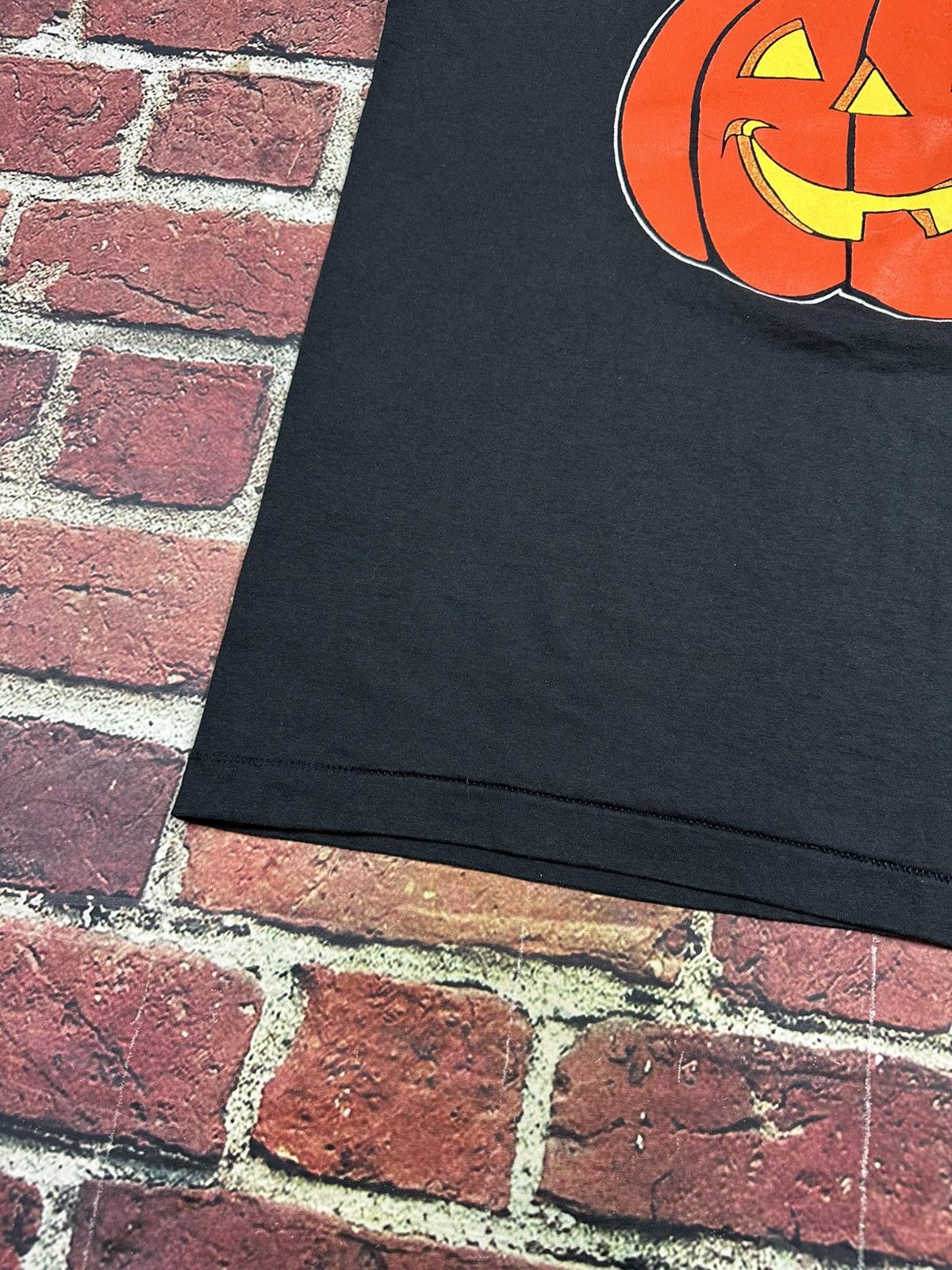 Fruit Of The Loom Vintage 90s HALLOWEEN Pumpkin JACK O LANTERN Single Stitch Size US L / EU 52-54 / 3 - 5 Thumbnail