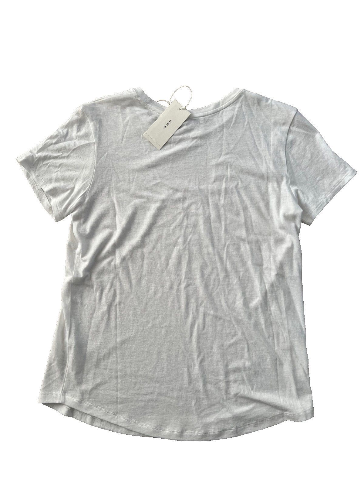 Vince Vince. Crewneck Short-Sleeve Shirttail Tee White ( S ) Size S / US 4 / IT 40 - 2 Thumbnail