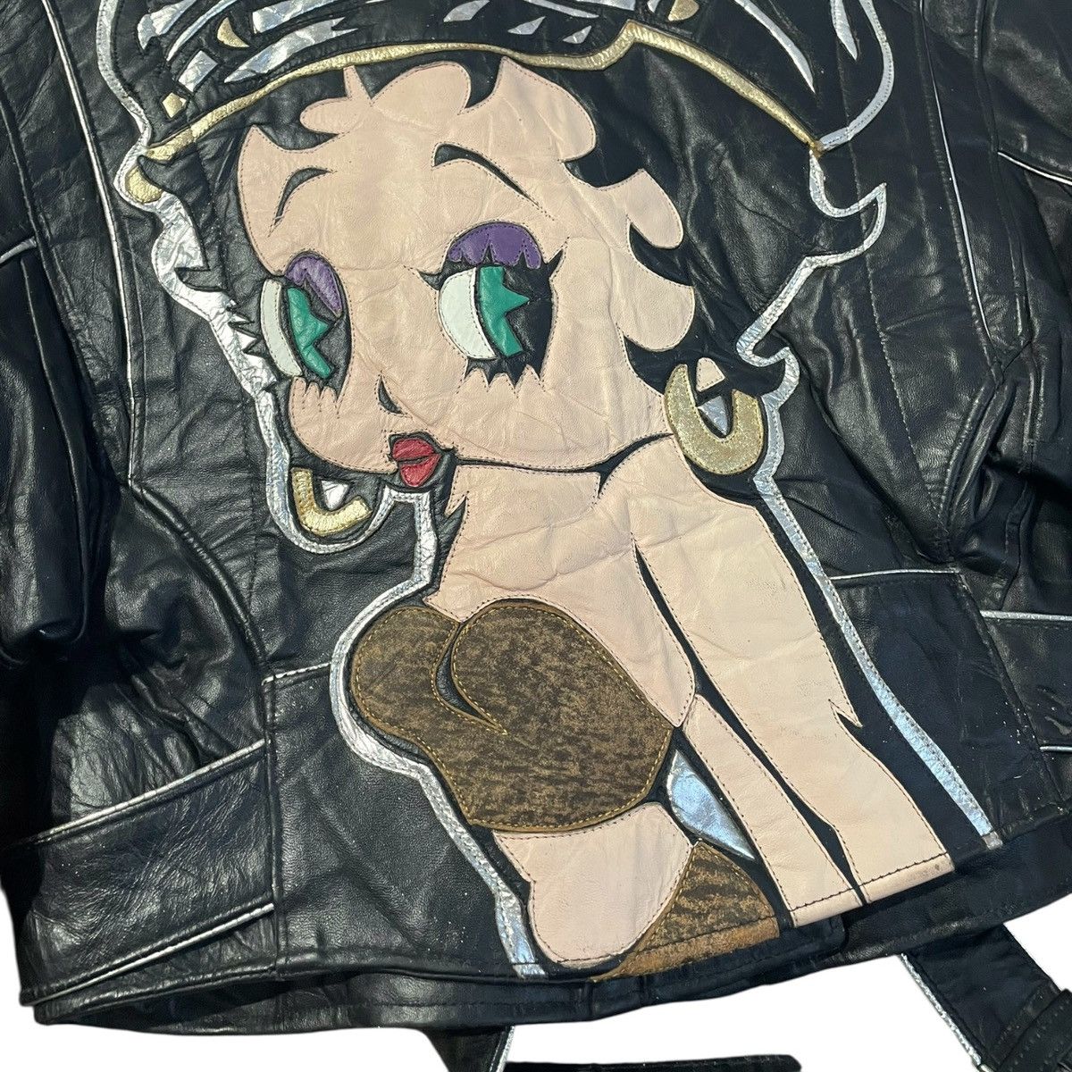 Vintage VINTAGE COLLECTIBLE BETTY BOOP COP LEATHER JACKET Size XS / US 0-2 / IT 36-38 - 14 Thumbnail