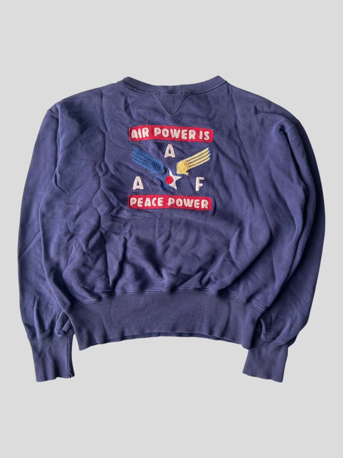 Pherrow's Vintage Pherrows USAF Logo Embroidery Loopwheel Sweatshirt Size US M / EU 48-50 / 2 - 1 Thumbnail