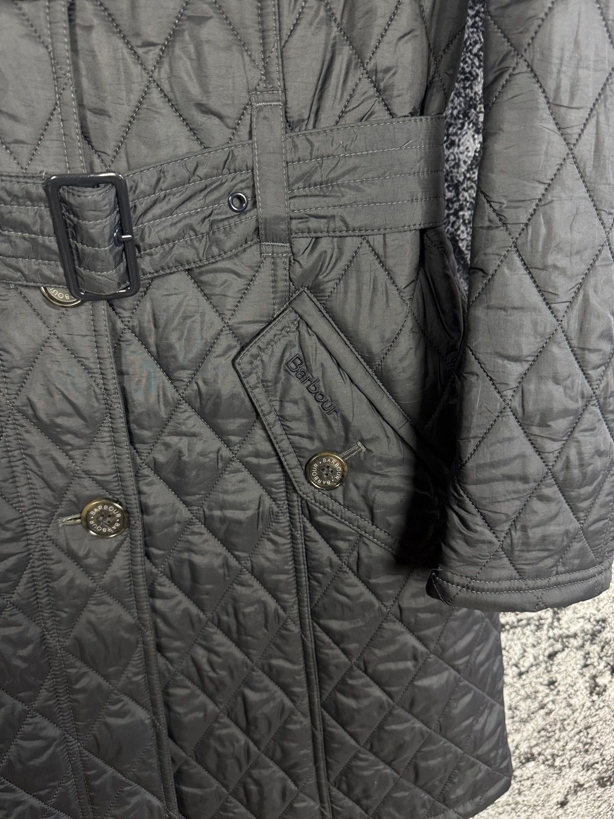 Barbour Women’s Barbour Ennerdale Trench Coat Quilted Jacket UK 10 Size M / US 6-8 / IT 42-44 - 6 Thumbnail
