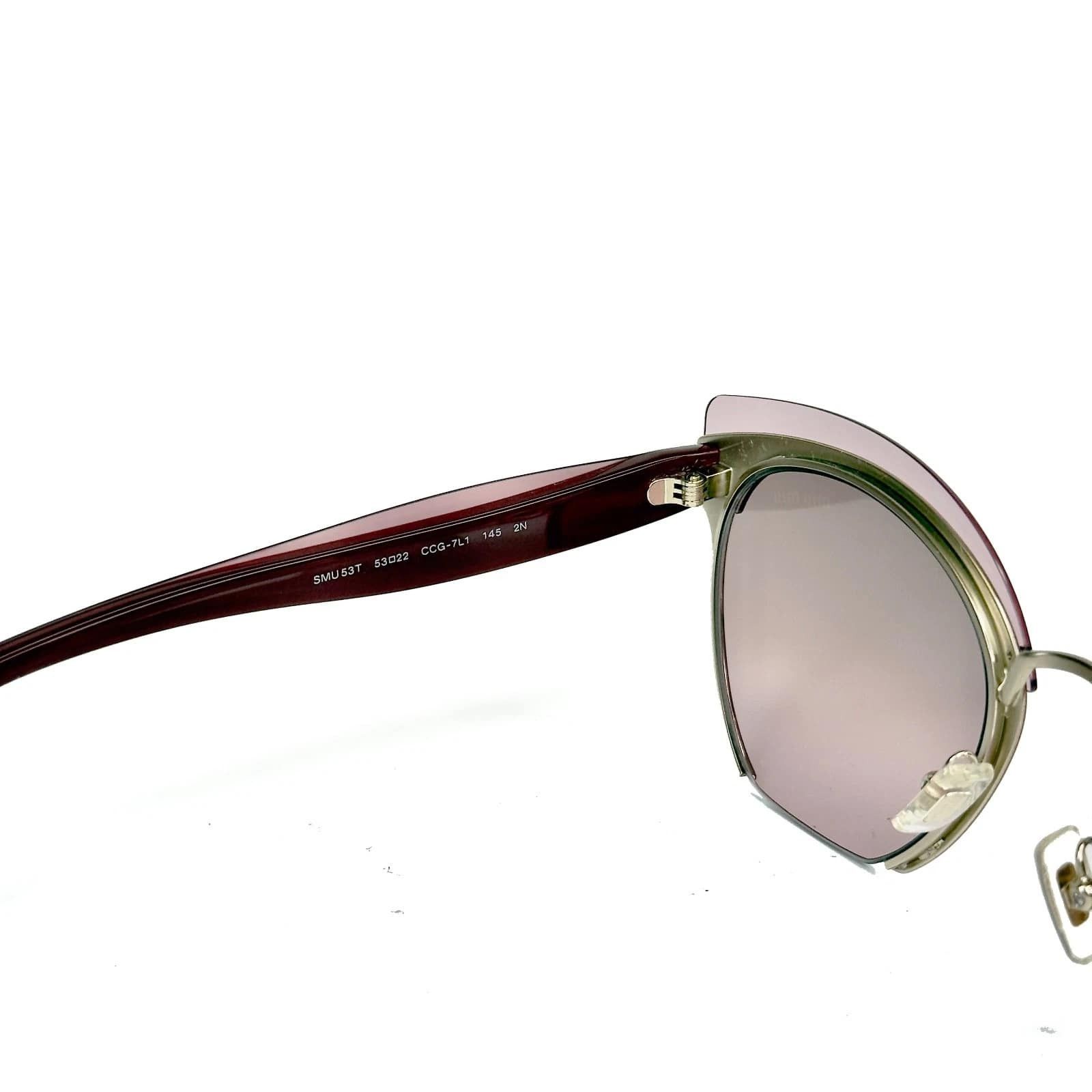 Miu Miu MIU MIU MU53TS RASOIR 53T Layers Red Pink Flat Sunglasses Size ONE SIZE - 2 Thumbnail