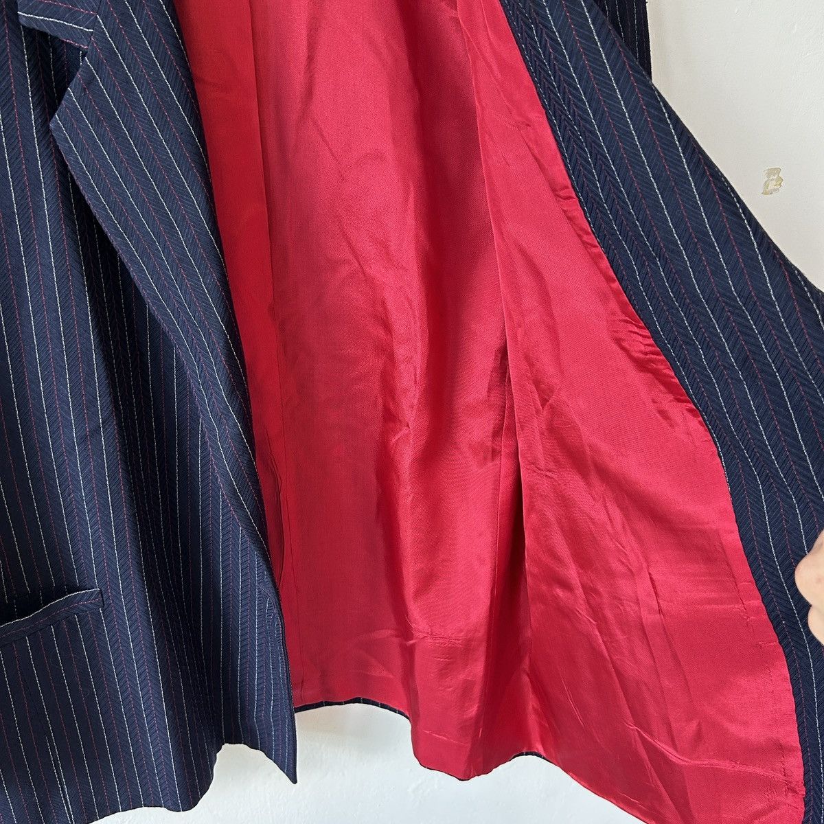 Dior 70s Silk Christian Dior blazer navy striped Size XL / US 12-14 / IT 48-50 - 13 Thumbnail