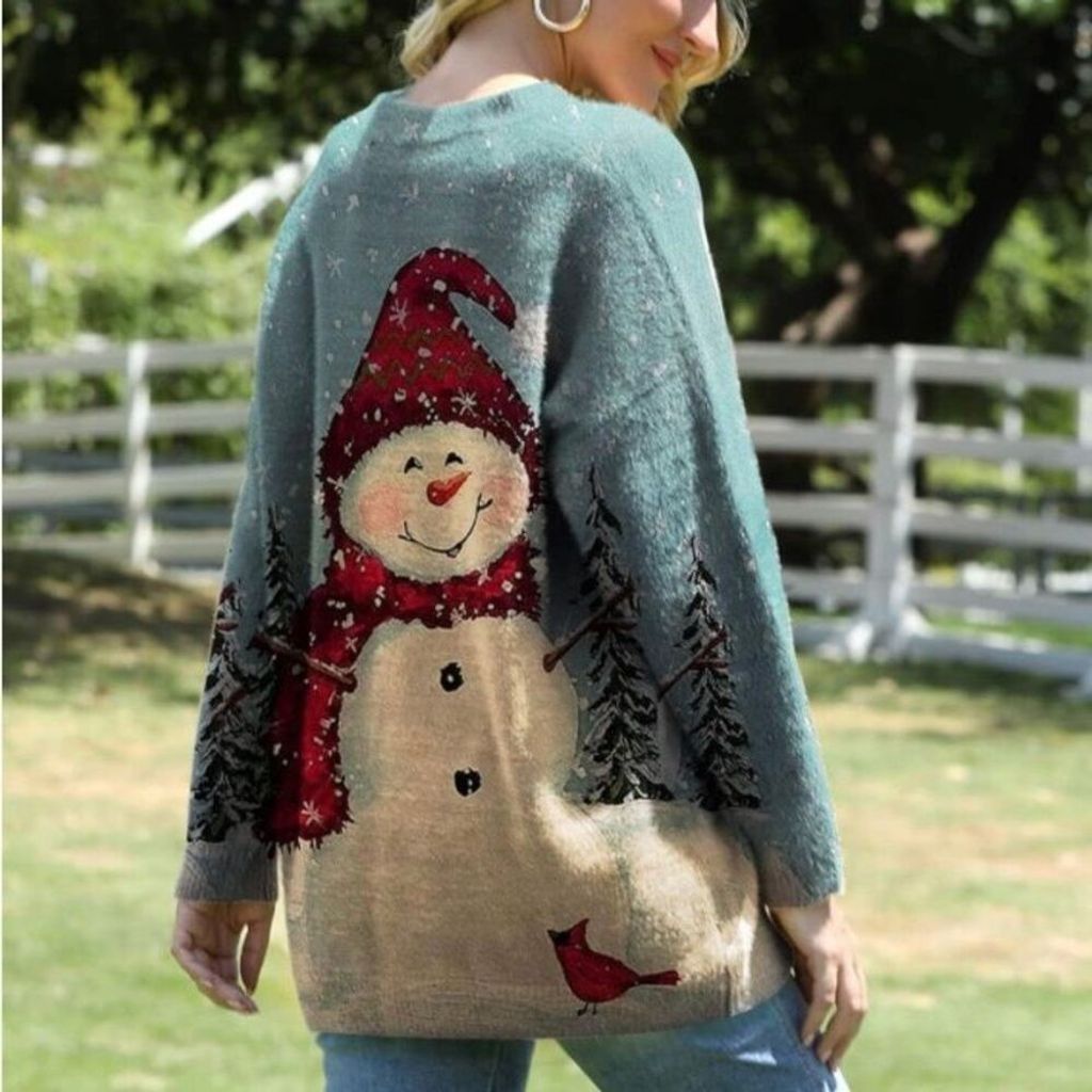 Other New Womens Christmas Sweater Snowman Graphic 2XL Size XXL / US 16-18 / IT 52-54 - 2 Thumbnail