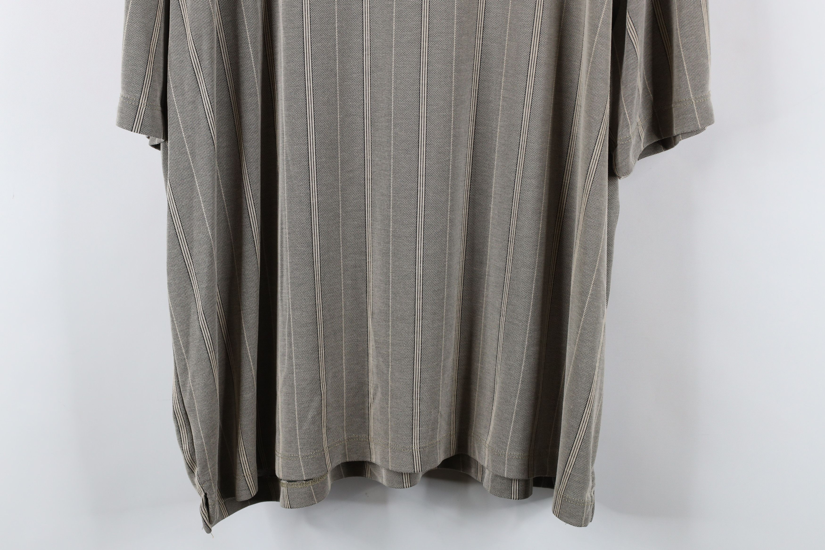 Vintage Vintage 90s Streetwear Block Knit Collared Polo Shirt Beige Size US XL / EU 56 / 4 - 10 Thumbnail