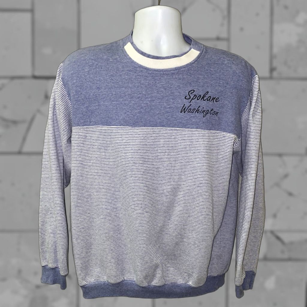 Augusta Sportswear VINTAGE AU Sportswear Sweatshirt Men L Blue/White Spokane WA Fleece Lined Pullover USA Made Size US L / EU 52-54 / 3 - 1 Thumbnail