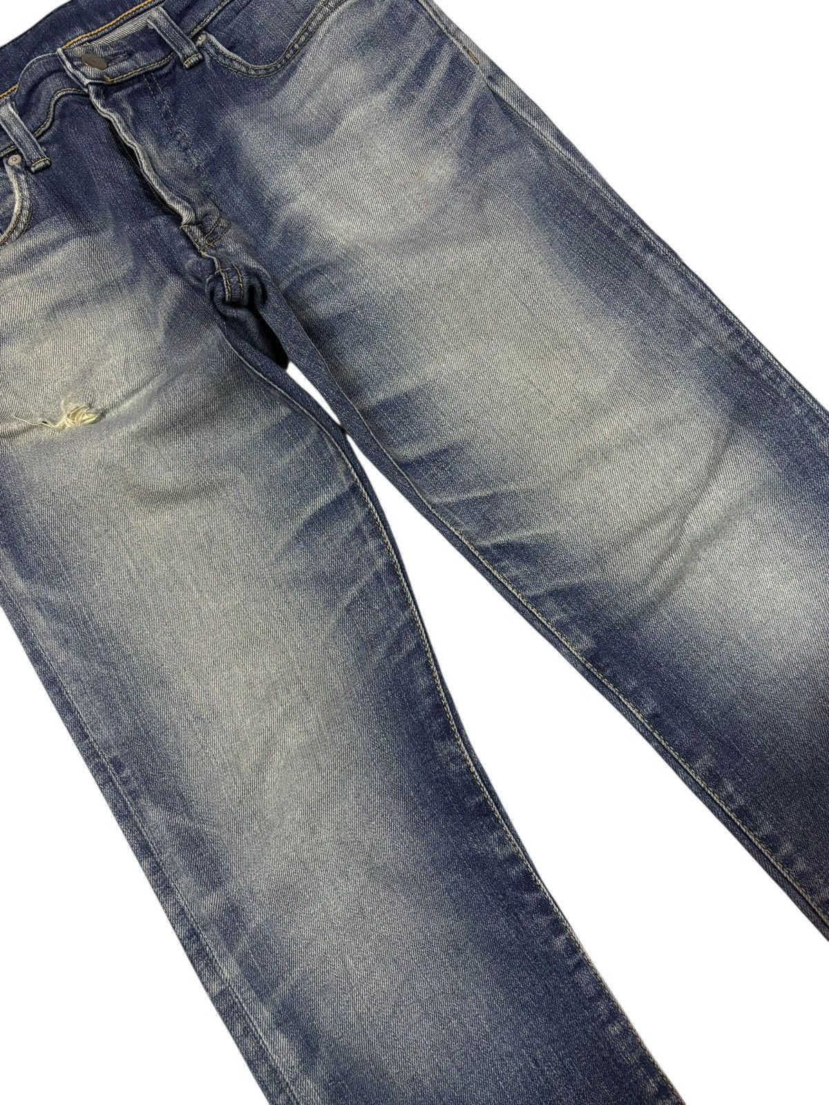 Edwin Vtg Edwin Japan Faded Distressed Jeans Size US 29 - 5 Thumbnail