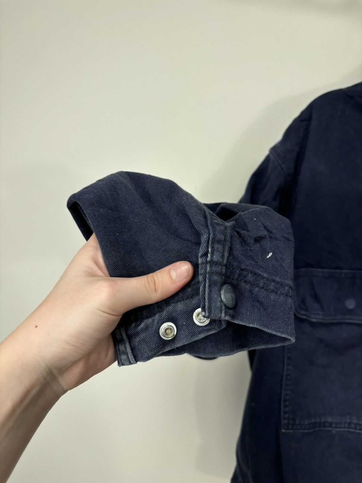 Carhartt Vintage Carhartt FR Navy Blue Workwear Boxy Cropped Jacket Size US L / EU 52-54 / 3 - 11 Thumbnail