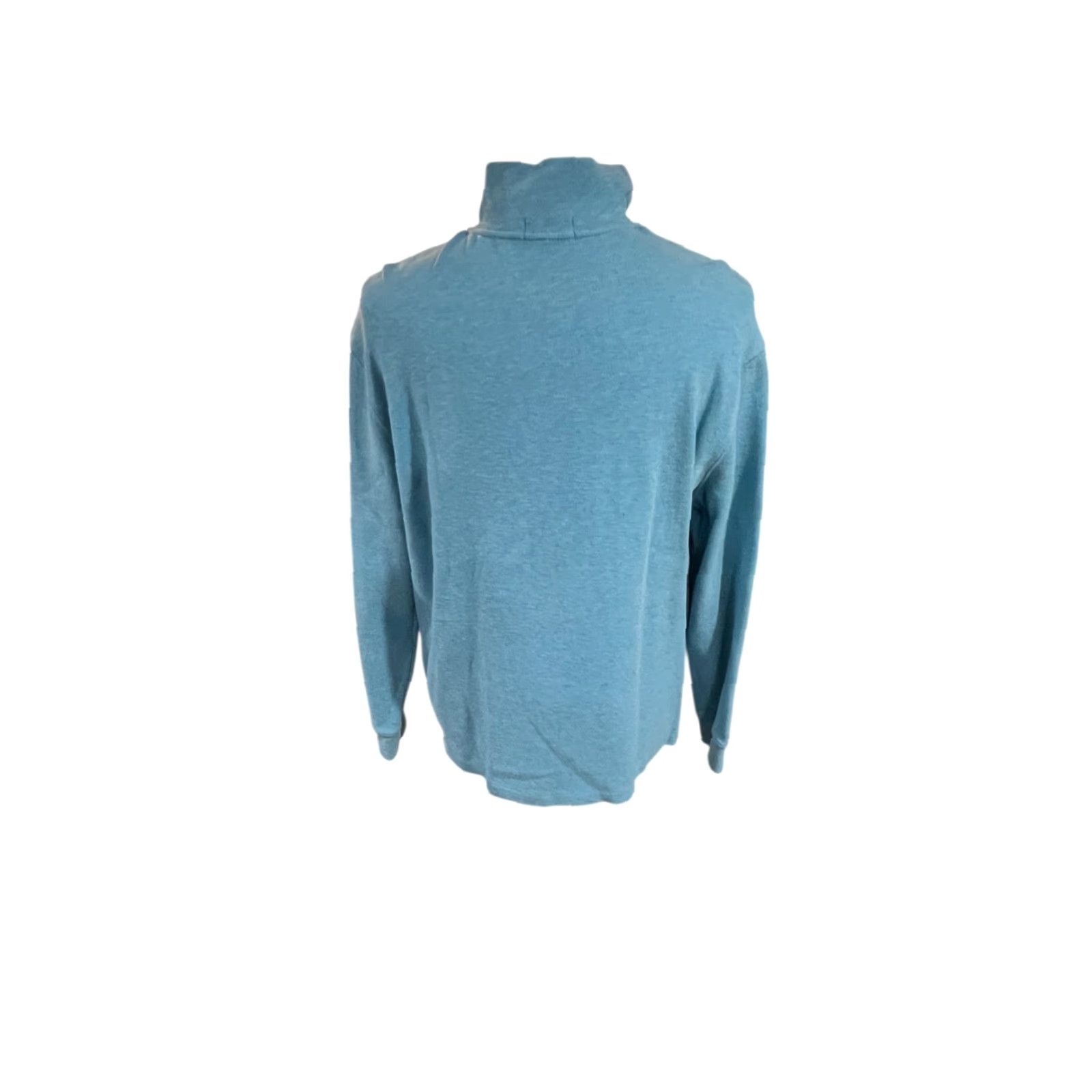 Polo Ralph Lauren VINTAGE Polo Ralph Lauren Mens XL Sweater Teal Blue 1/4 Zip Mock Neck Logo 100% Cotton Size US XL / EU 56 / 4 - 5 Thumbnail
