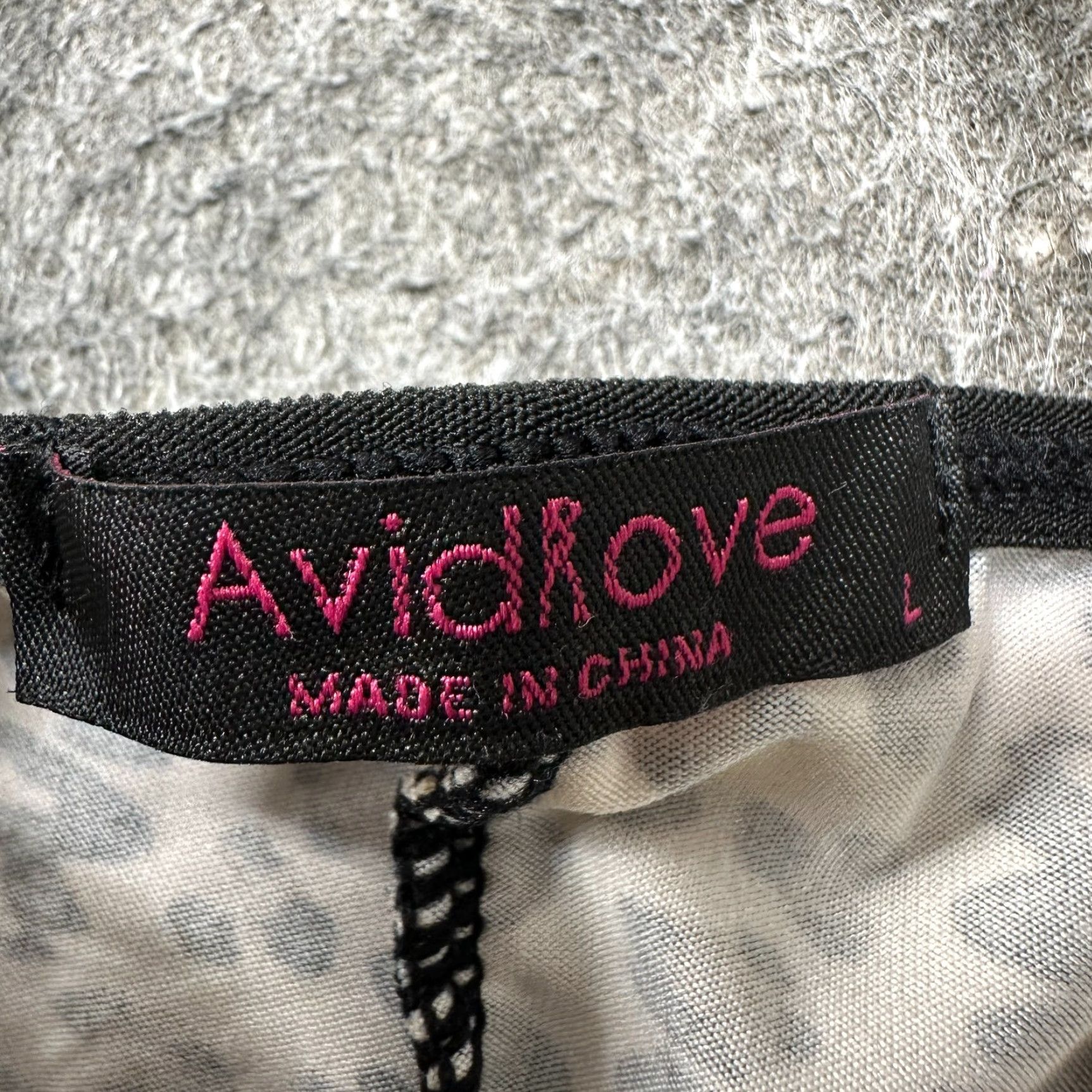 Vintage VINTAGE Avidlove Bodysuit Womens L Black Leopard Print One Piece Y2K Stretch Opaque Low Size L / US 10 / IT 46 - 2 Thumbnail