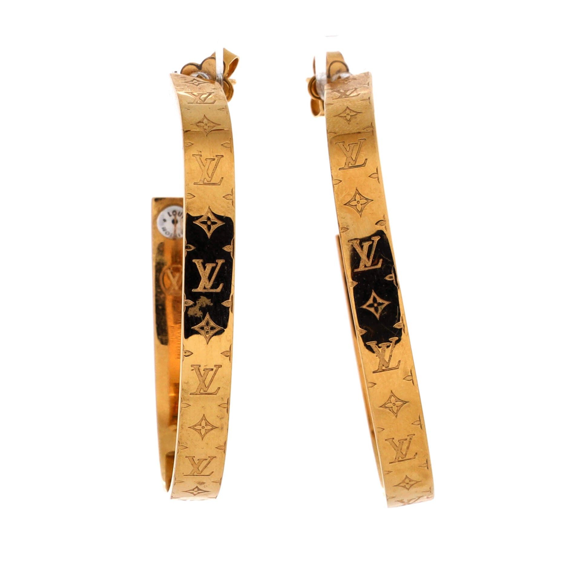 Louis Vuitton Nanogram Hoop Earrings Size ONE SIZE - 1 Thumbnail