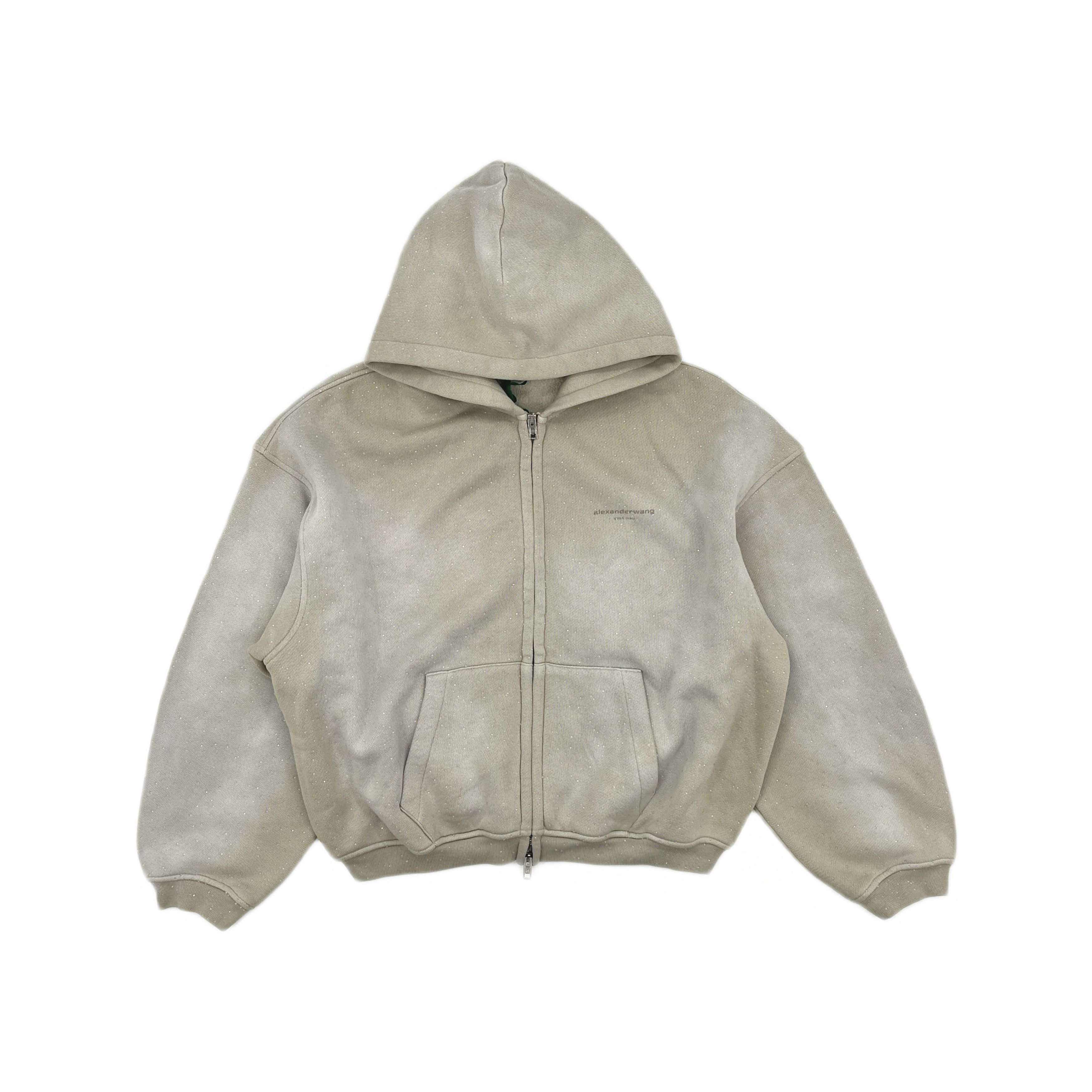 Alexander Wang Alexander Wang Rhinestone Zip-Up Hoodie Size S Size US S / EU 44-46 / 1 - 1 Thumbnail
