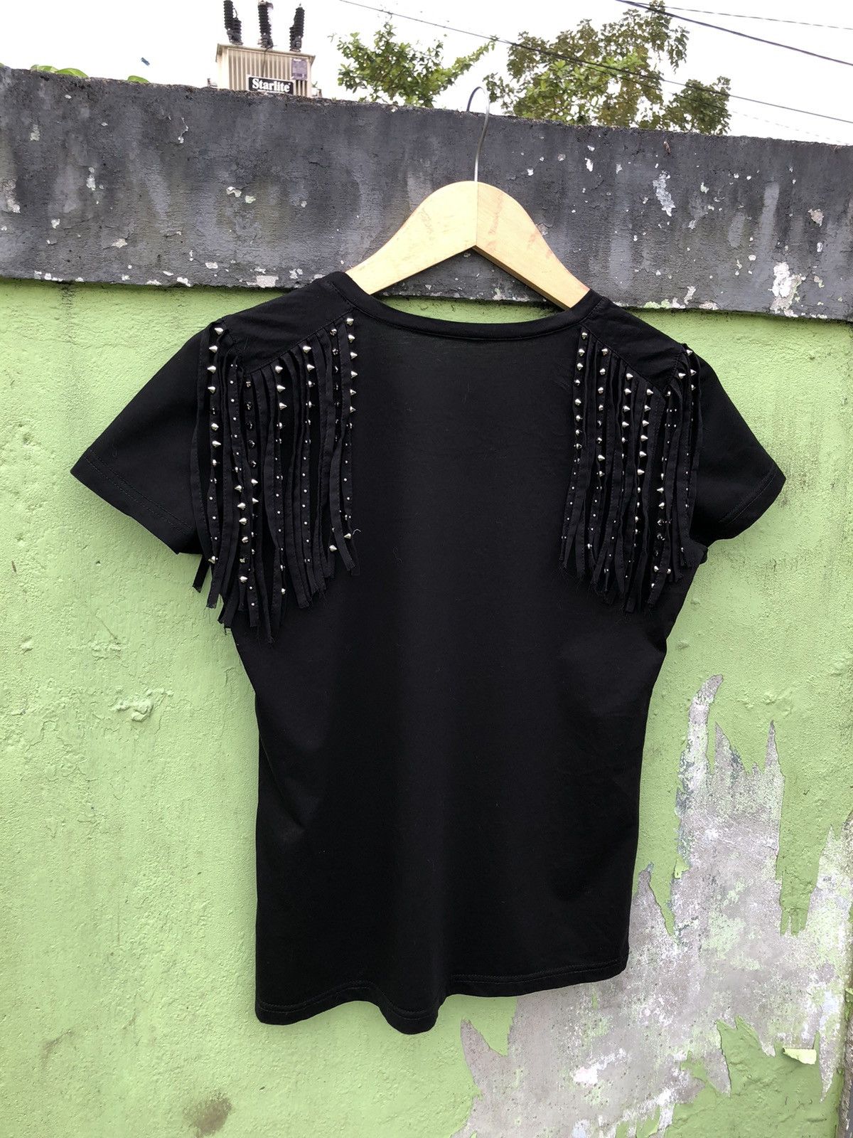 If Six Was Nine Studded Hairy Shoulder Gothic Punk Grunge Emo Style Tshirt Size M / US 6-8 / IT 42-44 - 8 Thumbnail