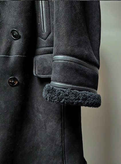 Tom Ford o1sm1stk0124 Suede Sharing Double Coat in Black Size US L / EU 52-54 / 3 - 5 Thumbnail