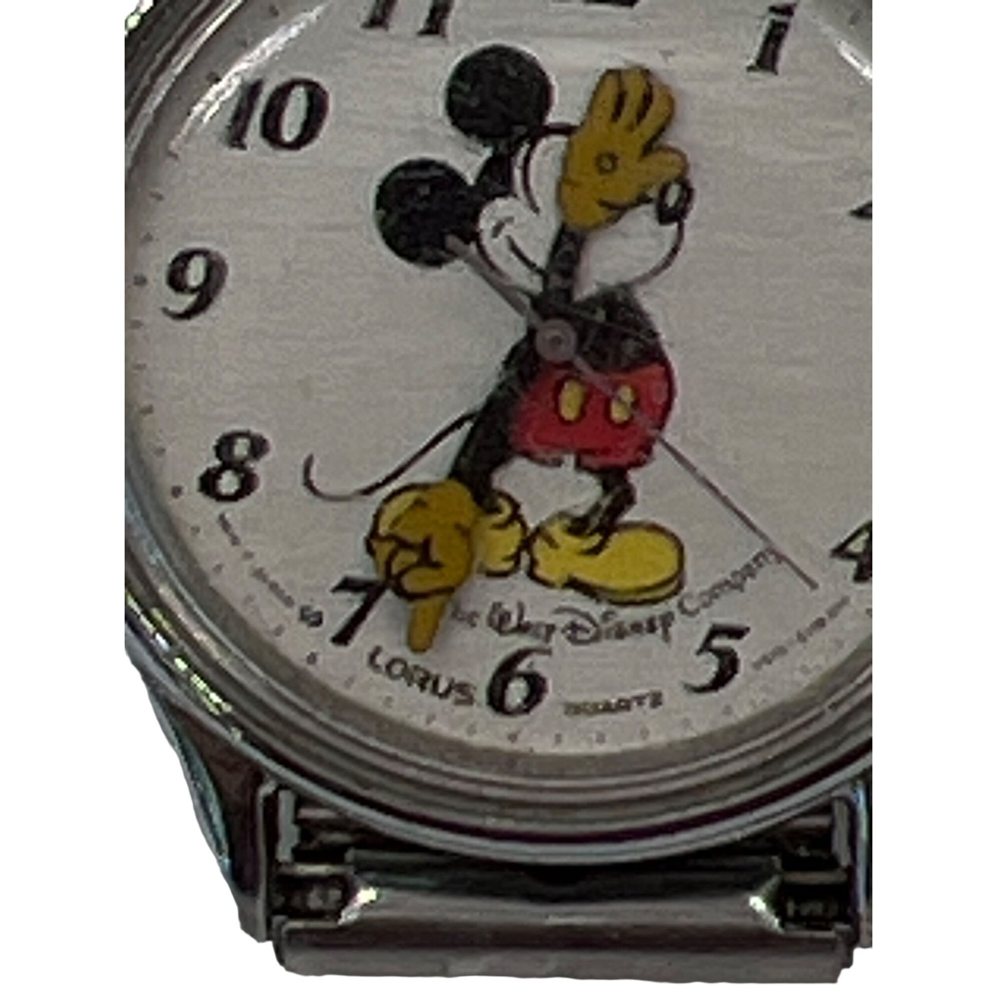 Other Vintage Lorus Mickey Mouse Quartz Watch Silver-Tone Stretch Size ONE SIZE - 2 Thumbnail