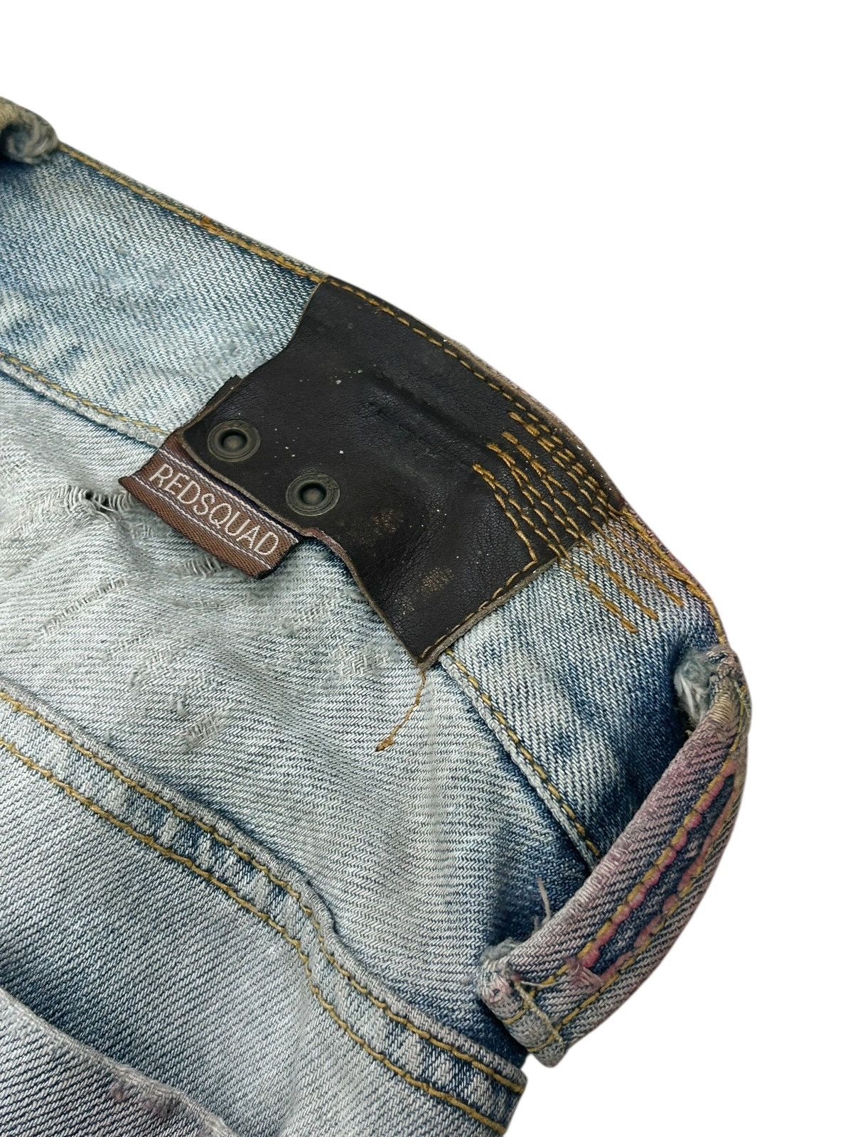 Le Grande Bleu (L.G.B.) Vintage Flare Redsquad Denim Uruboro Stitch Distressed Dirty Size US 30 / EU 46 - 17 Thumbnail