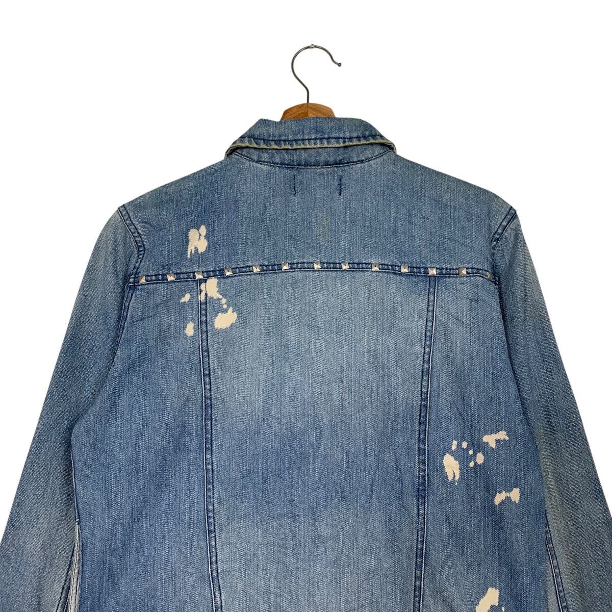 Black Sheep BLACK SHEEP Washed Blue Studded Denim Jacket #2734-C123 Size US S / EU 44-46 / 1 - 8 Thumbnail