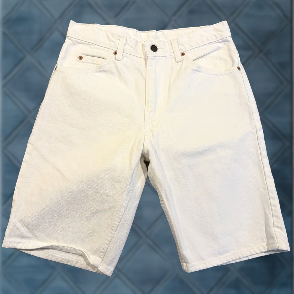 Levi's VINTAGE Levi's 575 Orange Tab White Denim Shorts MADE IN USA 32 X 10 Men Size US 32 / EU 48 - 1 Thumbnail