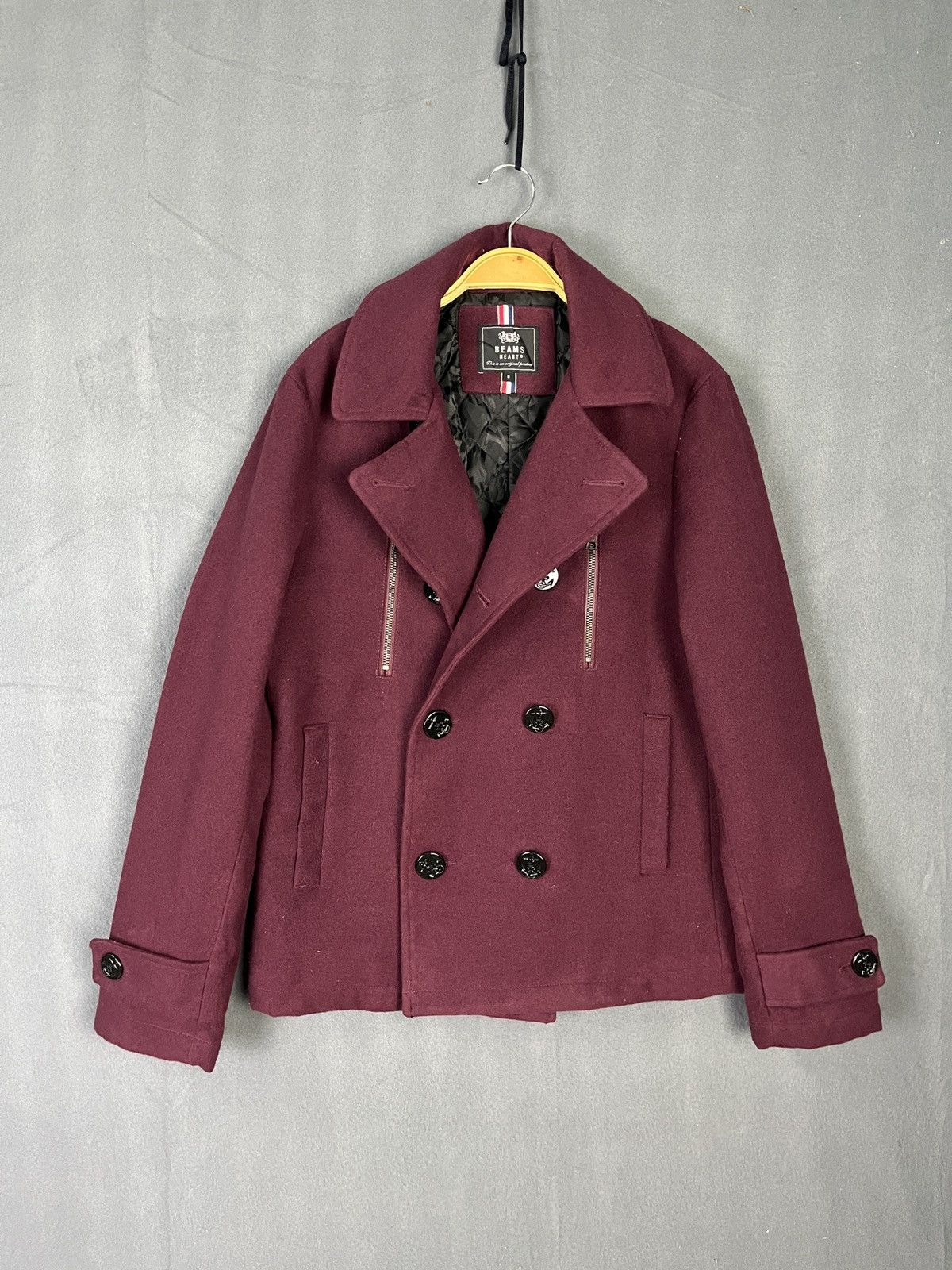 Beams Plus × Japanese Brand × Vintage Beams Heart Double Breasted Wool Cropped Jacket Size S / US 4 / IT 40 - 1 Thumbnail