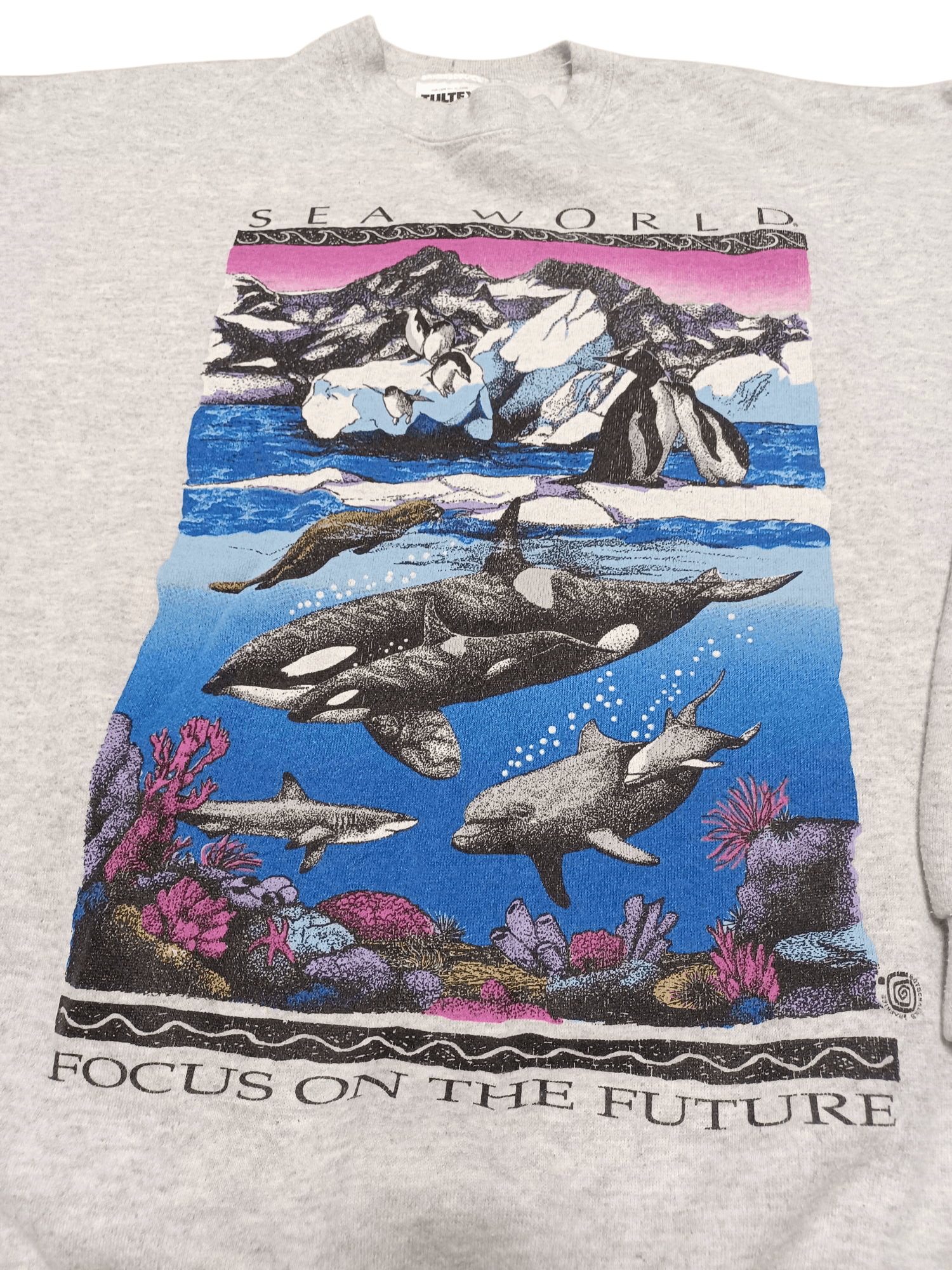 Tultex SEA WORLD VINTAGE TULTEX MADE IN USA 90S SWEATSHIRT Size US L / EU 52-54 / 3 - 2 Thumbnail