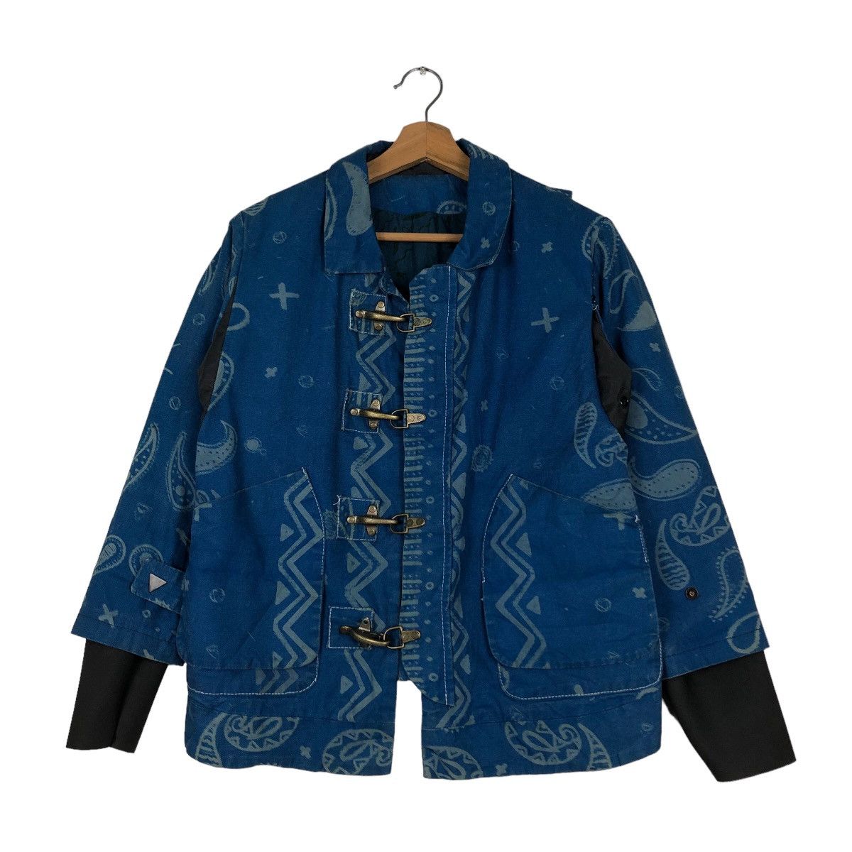 Blue Blue Japan 🔥Cropped Denim Jacket Biker Bondage Button Steel Japan Size US M / EU 48-50 / 2 - 1 Thumbnail
