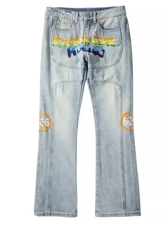 Japanese Brand Y2K Streetwear Letter Embroidery Blue Jean Size US 32 / EU 48 - 6 Thumbnail