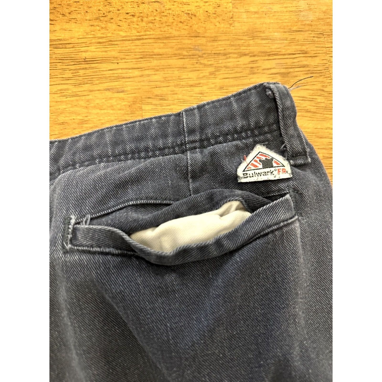 Vintage Bulwark FR Pants Men 32x31 Westex Ultrasoft Blue Cargo Workwear Size US 32 / EU 48 - 5 Thumbnail