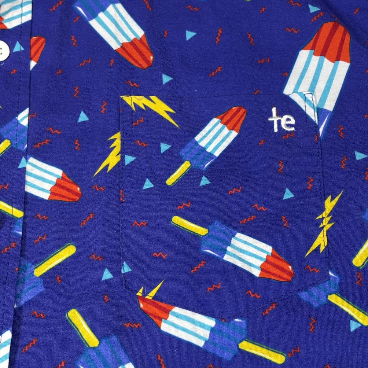 Tipsy Elves Tipsy Elves Popsicle Shirt Men Size XL Blue Short Sleeve Size US XL / EU 56 / 4 - 3 Thumbnail