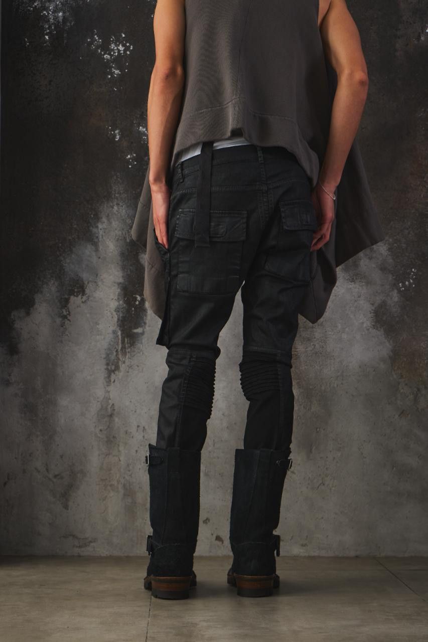 Rick Owens Drkshdw Rick Owens Drkshdw Waxed Memphis Cut Denim Size US 33 - 4 Thumbnail