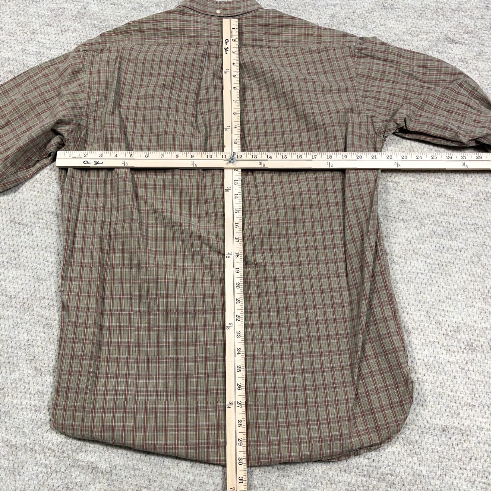 Ralph Lauren Ralph Lauren Shirt Men Medium Olive Green Plaid Button Up Dress Mcmeel Pocket Button-Down Casual Modern Preppy - Mens Size 40R - 7 Thumbnail