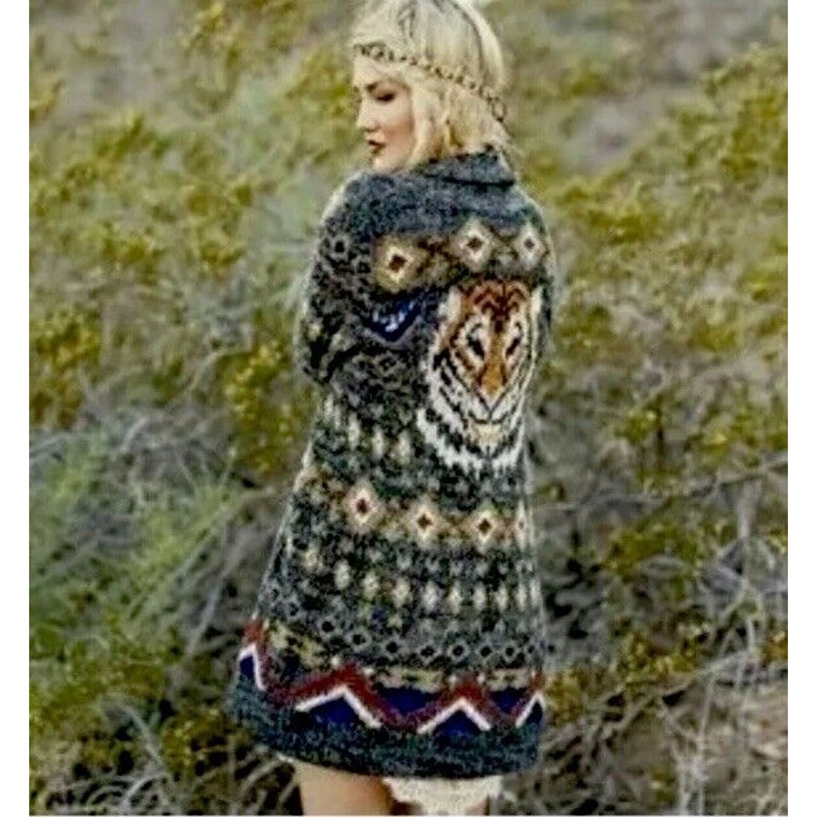 Free People FREE PEOPLE Mascot Tiger Wool Cardigan Bohemian Sweater XS Size XS / US 0-2 / IT 36-38 - 2 Thumbnail