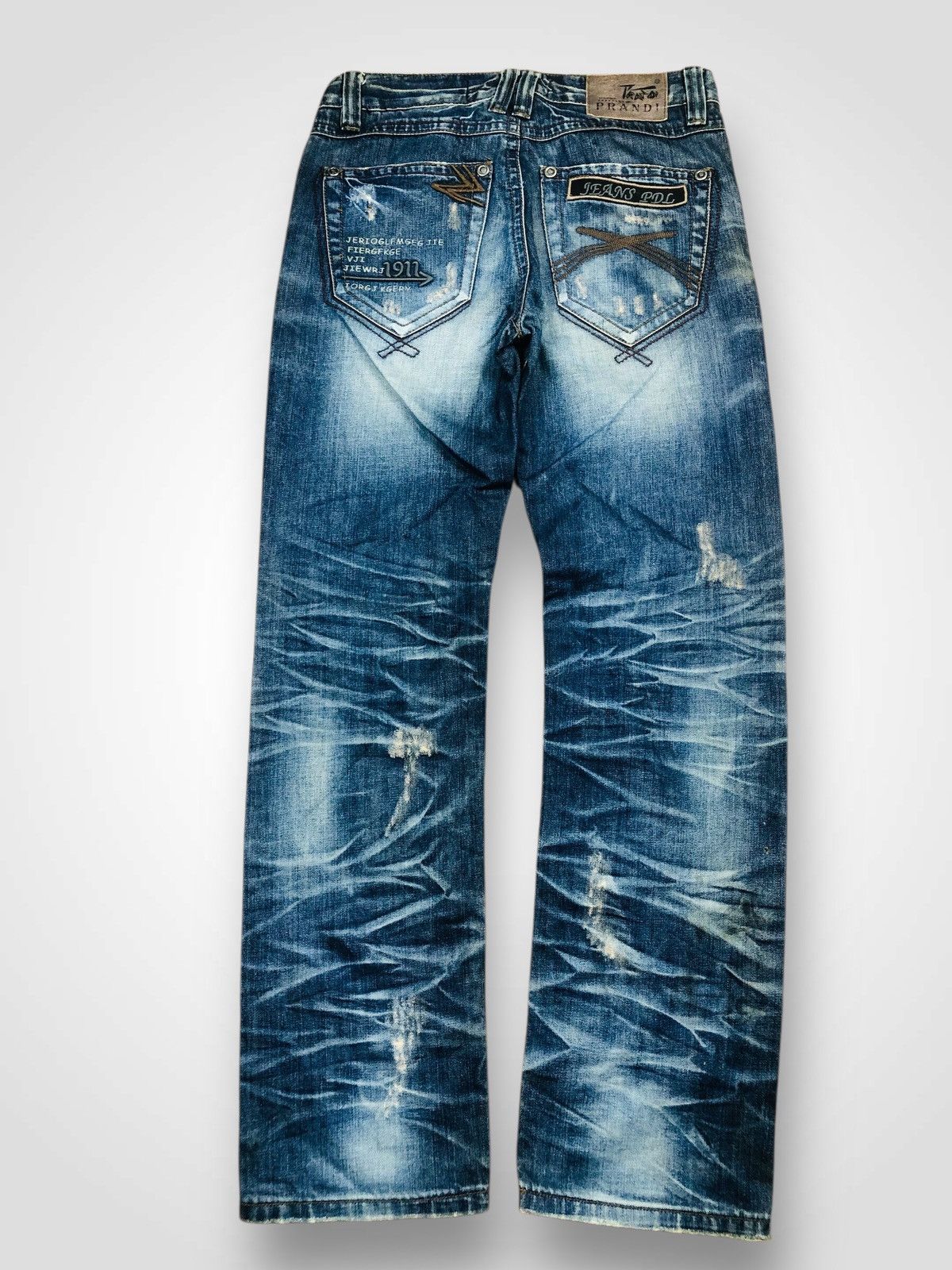 PRANDI Distressed Jeans PDL Denim - Whiskering Wash (38)