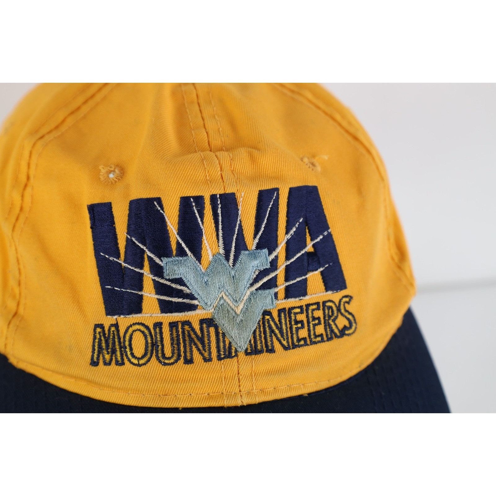 Vintage Vintage 90s Distressed West Virginia University WVU Hat Size ONE SIZE - 3 Thumbnail