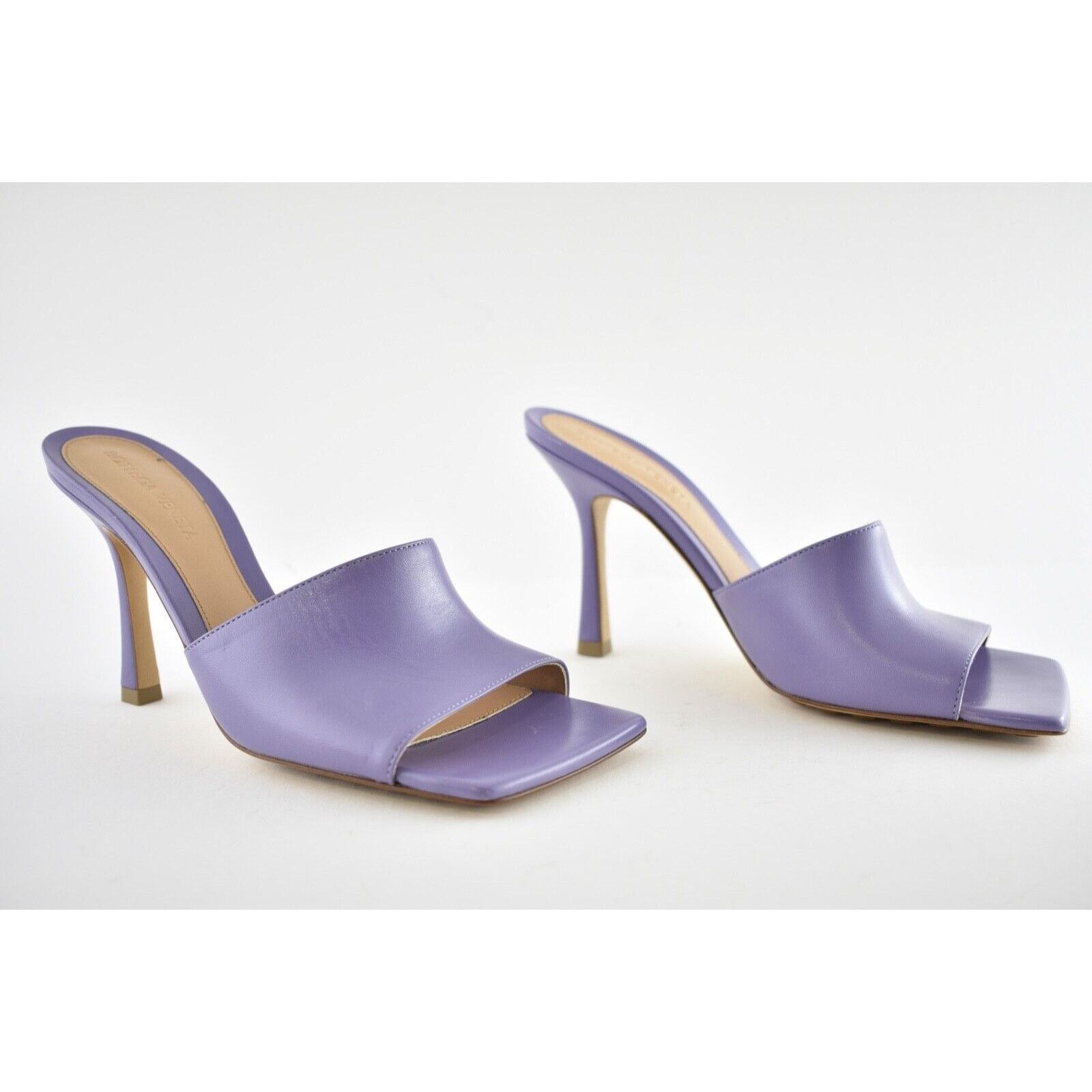 Bottega Veneta Stretch Square Toe Lavender Backless Sandal Heel Pump 38 Size US 8 / IT 38 - 2 Thumbnail